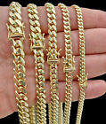 Solid 10k Gold Chain Necklace Miami Cuban Link 5-9mm 18-30  10kt Men  Women Real