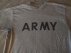 Vintage Us Army Shirt Mens Medium Gray Us Military Issue Tee Fitness Summer Usa 