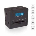 Us To Eu Europe Ac Power Plug World Travel Adapter Converter W  Dual Usb   Pouch
