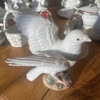 Vintage White Dove Figurine Porcelain White