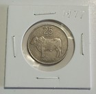 1977 Botswana 25 Thebe Zebu Bull Coin Africa Wildlife Cattle Cow Animal
