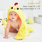 3 Pack Baby Hooded Bath Towel With 24 Count Washcloth Sets For Newborns Infan   