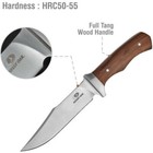 Mossy Oak 11   Bowie Knife Full-tang Fixed Blade Wood Handle W leather Sheath