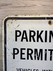 Vintage Parking By Permit Only Metal Street Sign Retired Authentic Dot 18  X 18 