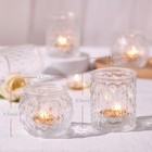 12pcs Assorted Votive Candle Holders For Wedding Centerpiece  Clear Tea Light   
