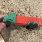 Vintage Red Green Truck Pez Dispenser No Feet Made In Austria