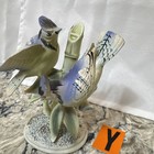Vintage Blue Jay Bird Figurine 5  Tall Euc Matte Finish Japan Y