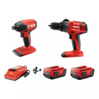 22-volt 1 4 Hex Cordless Sid 4-a Impact Driver 2tool Kit W   Battery And Charger