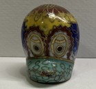 Antique Cloisonne Thimble Bird Design Sewing Thimbling Enameled Beauty Piece