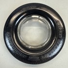 Vintage B f  Goodrich Aviation Products Ashtray Rubber Tire W  Glass Ashtray