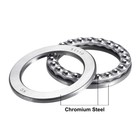 51110 Single Direction Thrust Ball Bearings Flat Seat Chromium 50x70x14mm