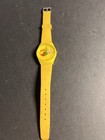 Squirt Watch 1988 Squirtco Inc Yellow Quartz Rubber Band Vintage Rare Works1