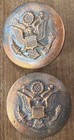 Lot Of 3 Antique U s  Ww1 Military Army Calvary Horse Bridle Rosettes Copper