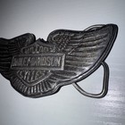 Vtg Harley Davidson Motor Cycles Belt Buckle Brass Shield Eagle I-38 Vintage 70s