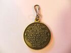 Saint St Francis Dog Collar Tag With Prayer Bronze Tone Pet Medal Quality New