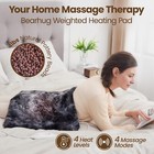 Weighted Heating Pad 20x24  5 03lb  - Double-sided Faux Fur  4 Massage Modes