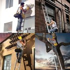 Alu Telescopic Extension Ladder 10 5ft-16 5ft Folding Step Multi-use Non-slip