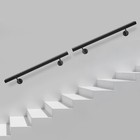 Stainless Steel Stair Rail 60  - Pre-drilled For Wood  Brick   Concrete Walls