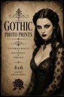 Vintage Gothic Lady  Vampire Portrait 4x6 Photo