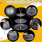 9 Pcs Acrylic Cake Stand Set Include 4 Pcs 3 Tier Cupcake Tower 4 Round Desse   
