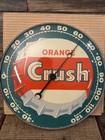 Vintage Orange Crush Sign Advertising Orange Crush Pam Clock Thermometer 1960 