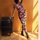Mixed Pink Nana Jumpsuit Ts Tall Small Pockets Front Zipper