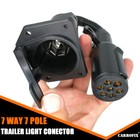 7 Way Rv Blade To 7 Pin Round Trailer Wiring Harness Adapter Universal Towing