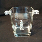 Vtg Arthur Court Designs France Crystal Glass Golfer Ice Bucket With Tab Handles