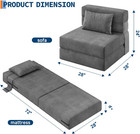 4-in-1 Folding Sofa Bed   Chair Bed - Convertible Sleeper  Fold Out Loveseat Sof