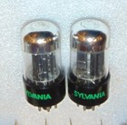 Mint Nos Nib Perfect Matched Pair 12sn7gt Sylvania Vintage Chrome Top Tubes  b36
