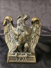 Vintage Brass  1776  American Bald Eagle Bookends By Colonial Virginia 60 s-70 s