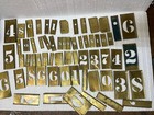 Vintage Reese s Brass Stencils Interlocking Adjustable Letters Collection