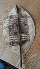 Vintage African Zulu Warrior Shield Replica - Handcrafted Cowhide