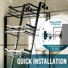 Hanging Shower Caddy Over The Door Adjustable Hanging Organizer Rack With Hooks 