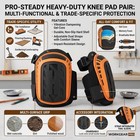 Heavy Duty Professional Knee Pads Gel Cushion Flooring Construction Work Safety