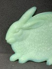 Martha Stewart    martha By Mail    Fenton Jadeite Rabbit   Bunny Plate  Spoon Rest 