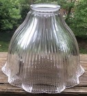 Antique 7    D  Industrial Ribbed Holophane Pendent Lamp Shade 2 1 4    Fitter 