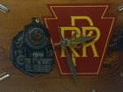 Prr Pennsylvania Railroad Track Train Car Vintage Wood Wall Clock 14    X 11   