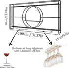 Wall Mounted Led Wine Rack Metal Bar Bottle Display Shelf With Wine Glass Rack