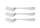 Fleetline Stainless Steel Dinner Fork 3 Piece Set Silver