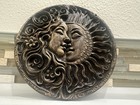 Sun And Moon 8    X 8    Celestial Zodiac Astrology Sculpture Wall Art Plaque Boho