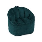 Milano Bean Bag Chair 2 5ft Ultra Soft Emerald Plush Polyester Refillable Seat