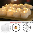12 24pcs Flameless Led Tea Lights Votive Candles W  Timer Decor Battery Operated