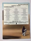 Ishtar 12 x9  Movie Credits Sheet Dustin Hoffman Warren Beatty Isabelle Adjani