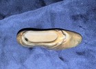 Vintage Tiny Collectible Miniature Porcelain Shoe With Gold Paint Japan