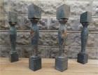 4 Balusters Green Wood Architectural Salvage Spindles Porch Post House Trim M 