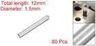 80pcs M1 5x12mm 304 Stainless Steel Dowel Pin  Cylindrical Shelf Support Peg Pin