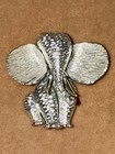 Henry Dunay Elephant Brooch  18k Gold   Sterling Silver  Signed  Vintage