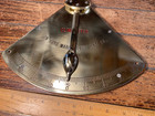 Vintage Wood And Polished Brass Ship s Clinometer 10  Wide 8  Tall