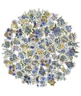 Botanical Stickers  40 Pcs Mini Aesthetic Stickers For Scrapbooking Blue